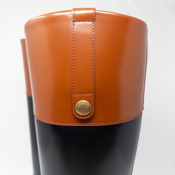 Gucci Zelda Horsebit Double G Harness Riding Jumping Boots GG Womens 37 EU 7 US - Picture 11 of 14